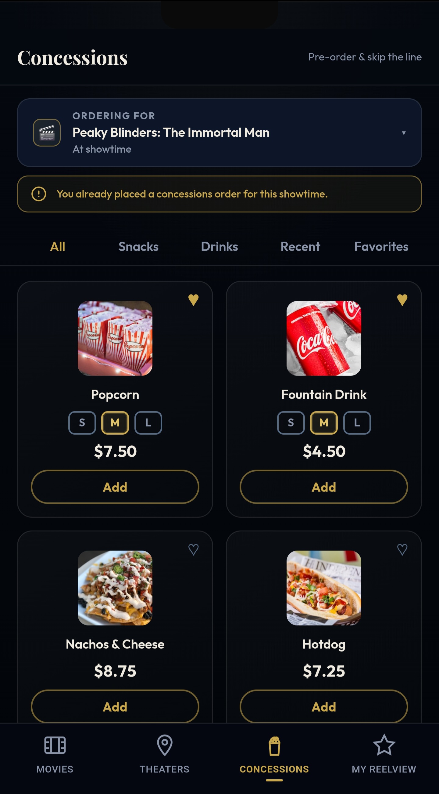 Concessions after — screen 1