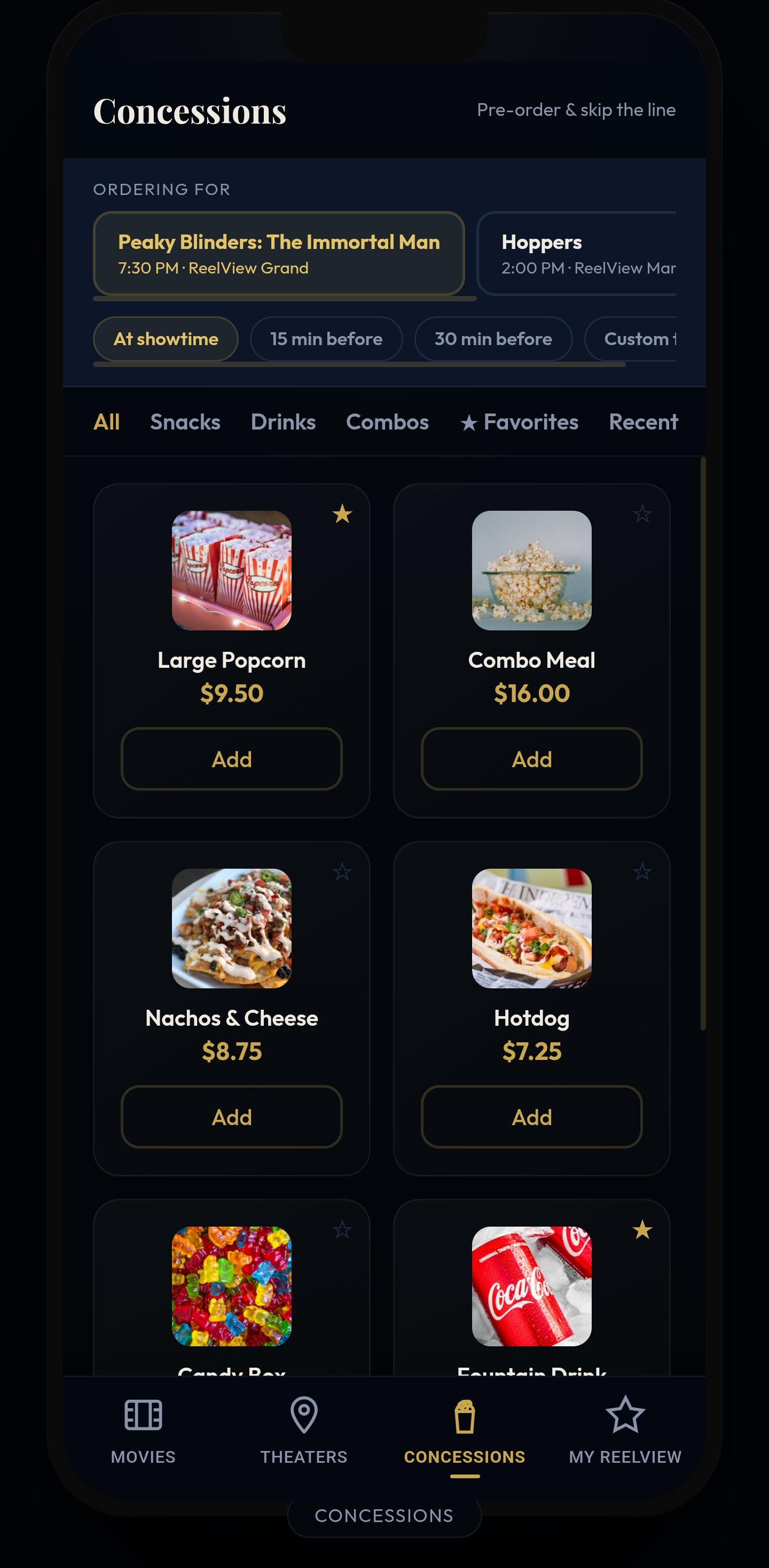 Concessions before — screen 1