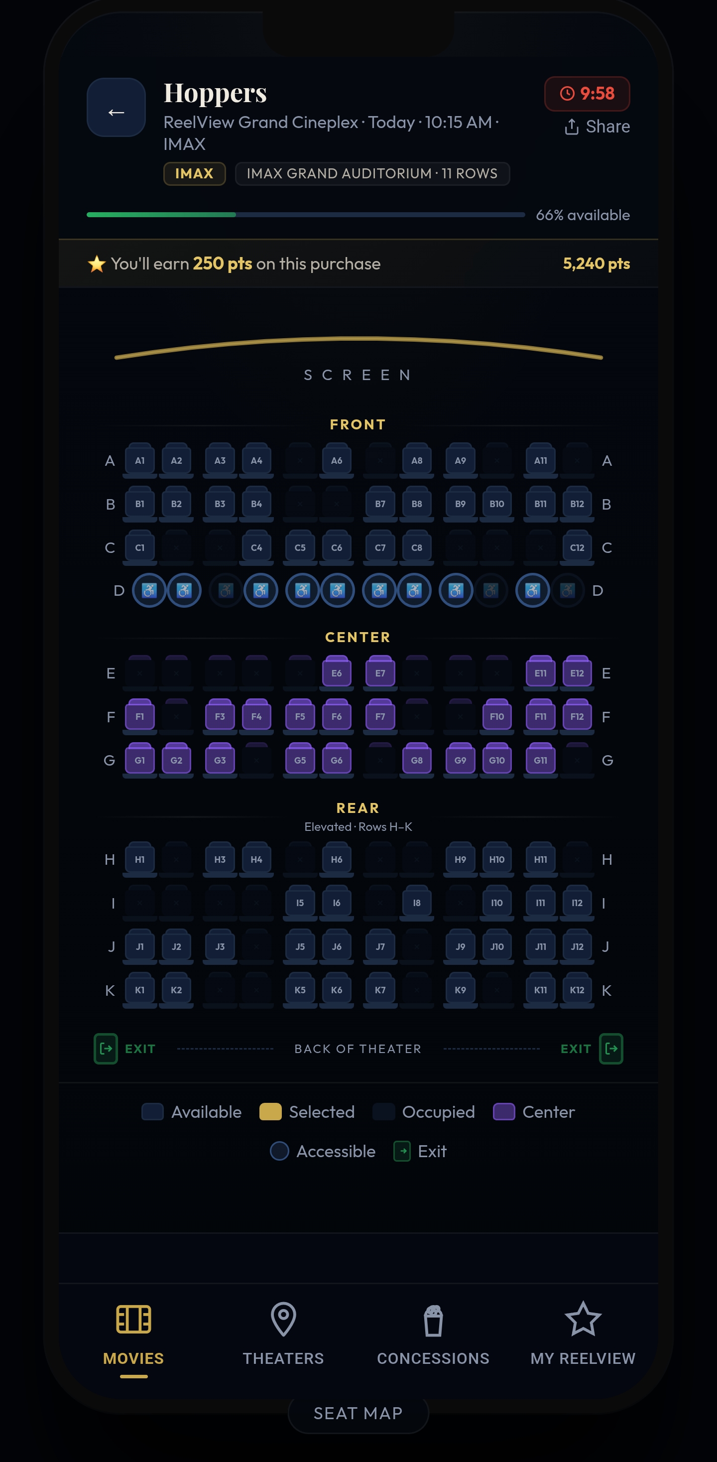 Dual navigation — Shared seat reservation and checkout flow 1