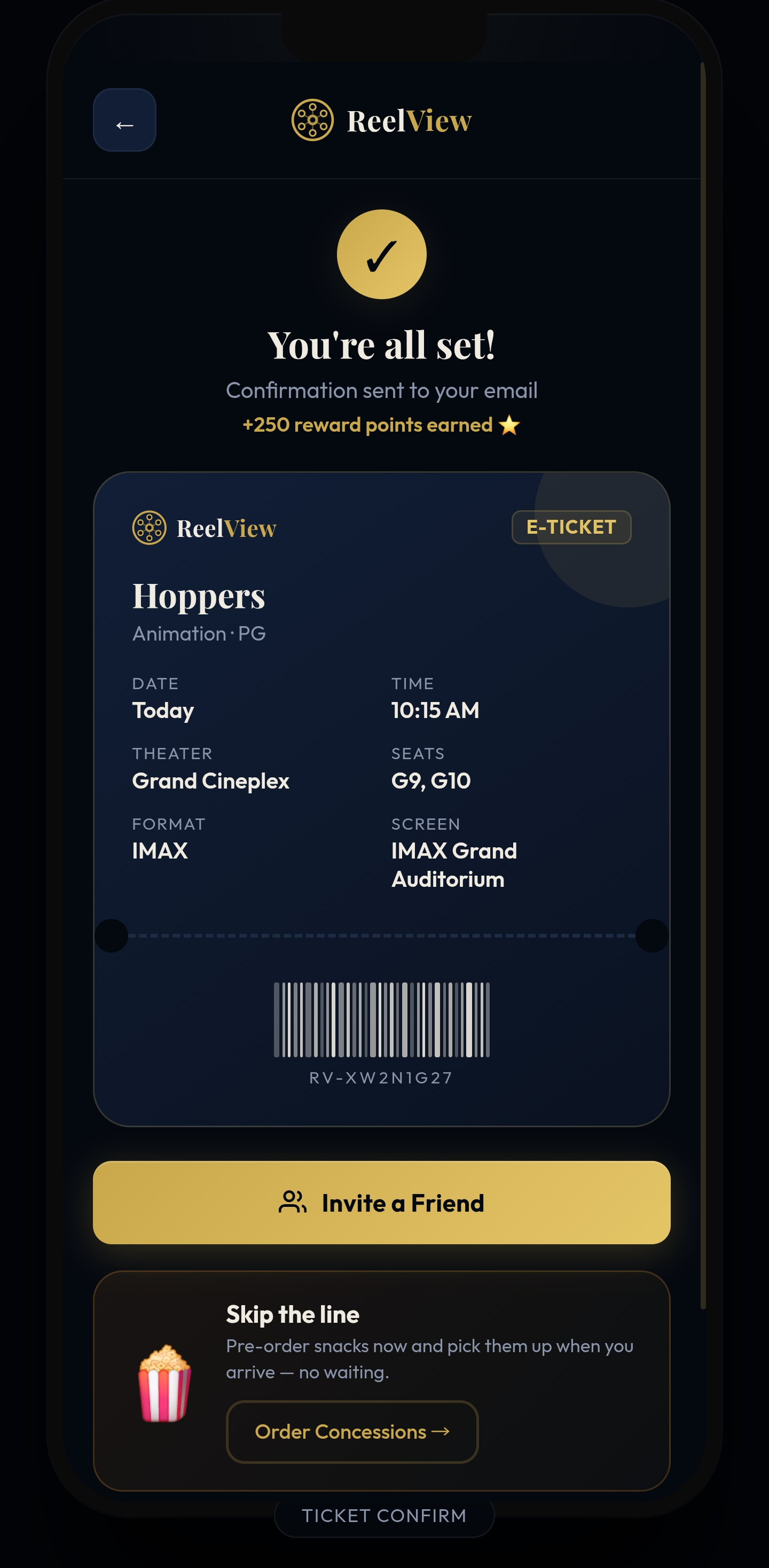 Dual navigation — Shared seat reservation and checkout flow 6