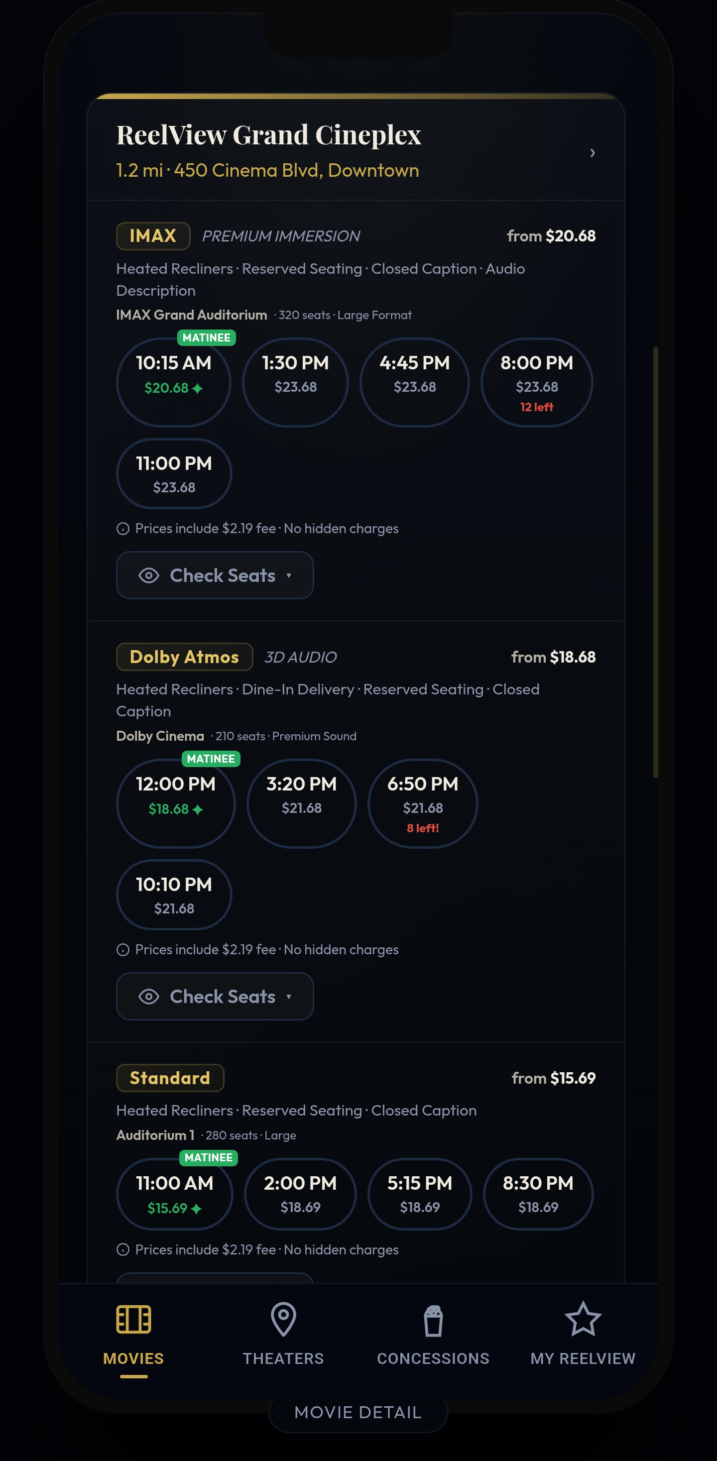 Pricing transparency — screen 1