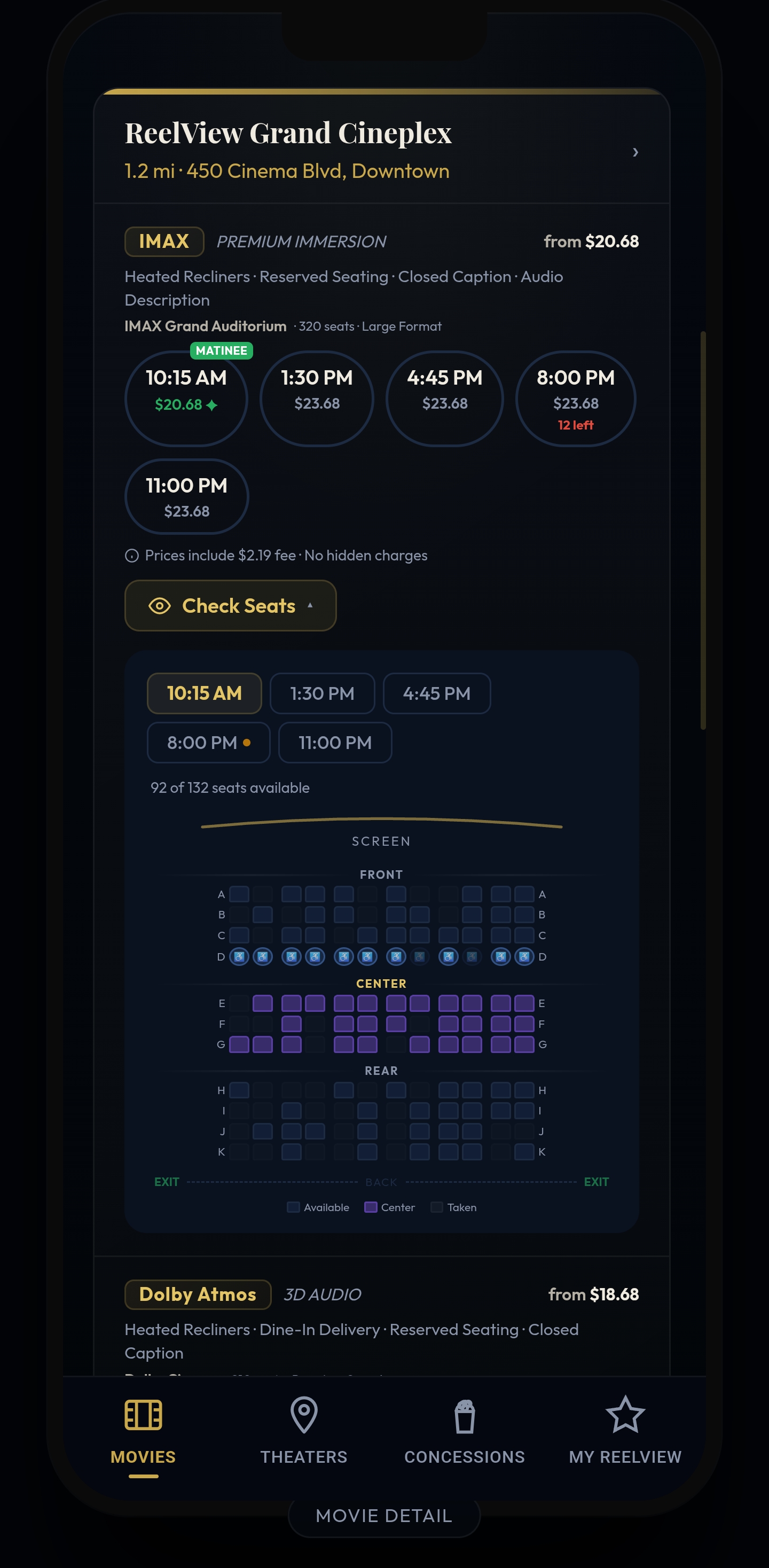 Seat map size before — screen 2