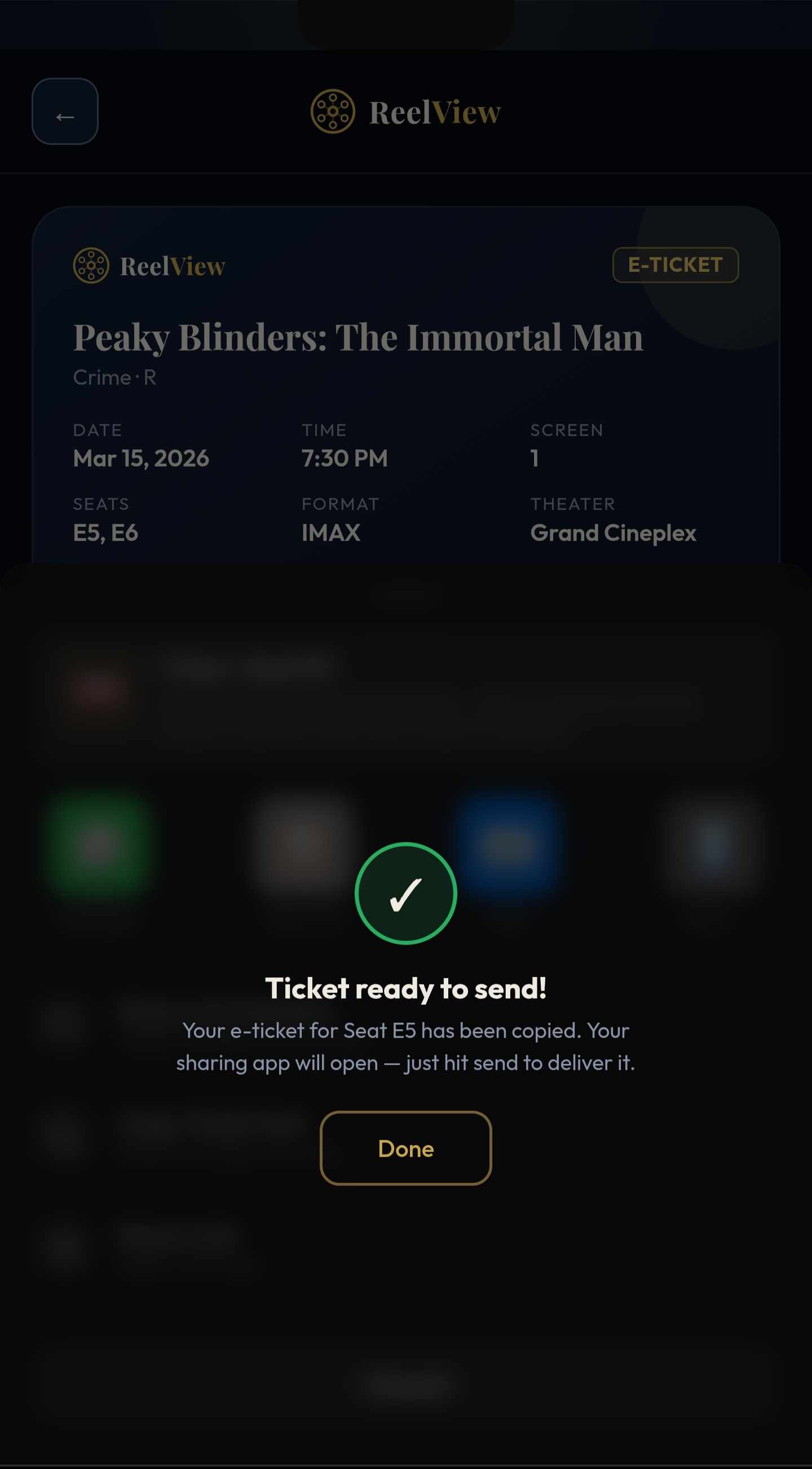Split and Share Tickets — screen 3