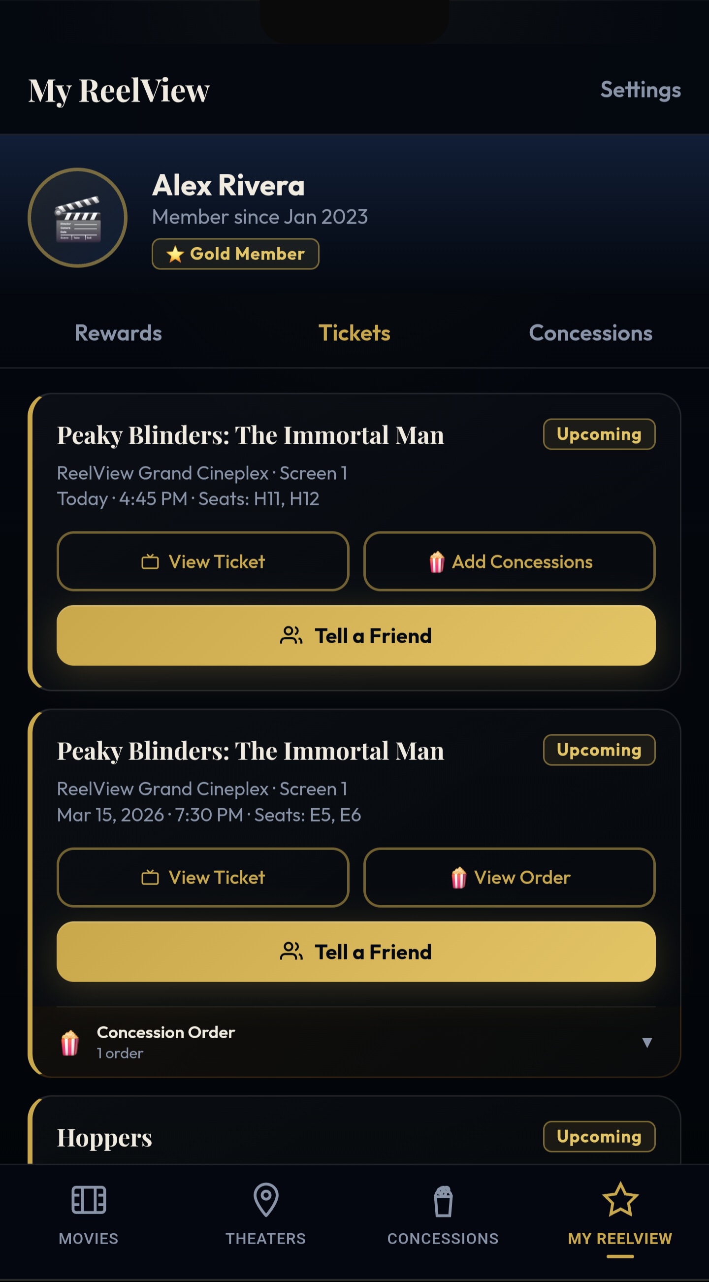 Ticket confirmation after — screen 2